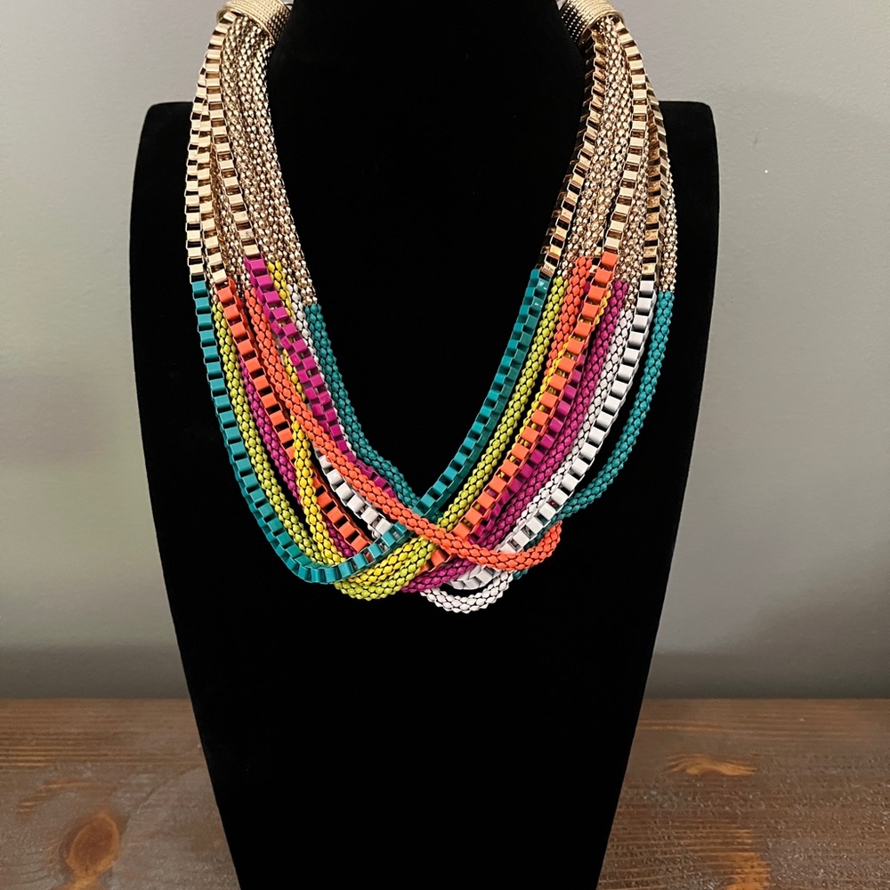 Unique Handmade Multicolor Statement Necklace